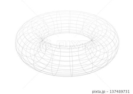abstract 3d glitched torus shape grid graphic design abstract 3d glitched torus shape grid graphic design 137489731