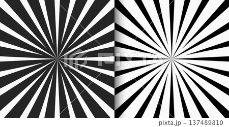 collection of retro stripe lines explosion background 137489810