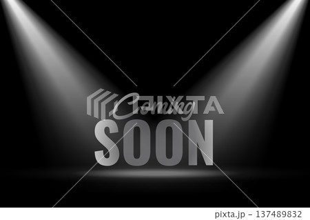 coming soon dark background with spotlight effect coming soon dark background with spotlight effect 137489832
