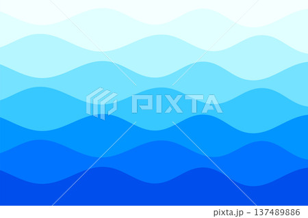 eye catching abstract flowing curvy blue banner design 137489886