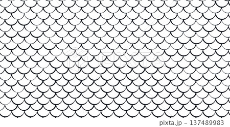 line art minimal fish scale pattern on white background design 137489983