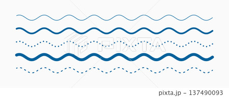 simple blue wavy wiggly lines pattern in set simple blue wavy wiggly lines pattern in set 137490093