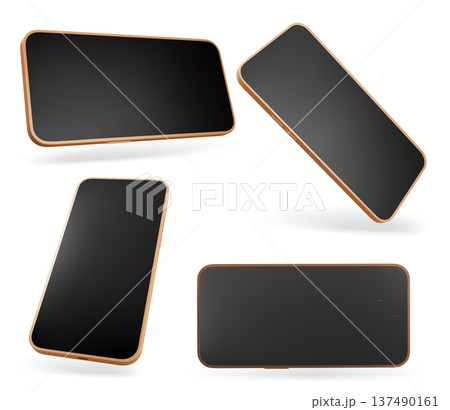 3D smartphone mockup with blank screen 3D smartphone mockup with blank screen 137490161
