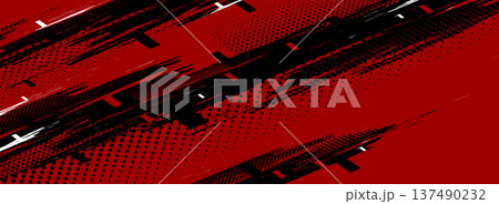 Dynamic red sport background with halftone pattern Dynamic red sport background with halftone pattern 137490232