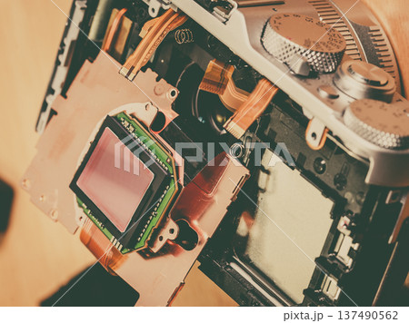 Camera sensor matrix close up 137490562