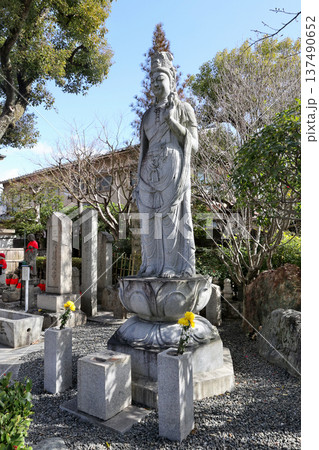 観音菩薩像 新選組隊士たちの訓練場だった壬生寺 観音菩薩像 新選組隊士たちの訓練場だった壬生寺 137490652