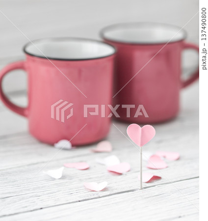 Cup with heart on a stick, 137490800