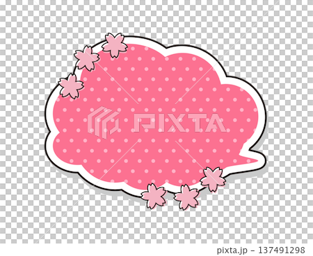 春季標題插圖櫻花對話框 春季標題插圖櫻花對話框 137491298
