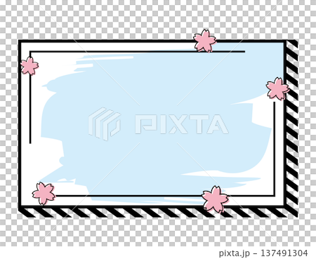 Spring Headline Illustration Cherry Blossom Speech Bubble 137491304