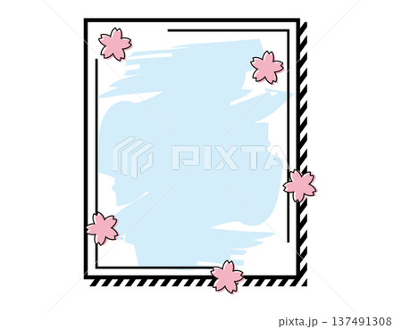 春の見出しイラスト 桜 ふきだし 春の見出しイラスト 桜 ふきだし 137491308