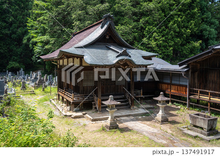 Dairyuji Shrine surrounded by forest in Takayama, Japan 137491917