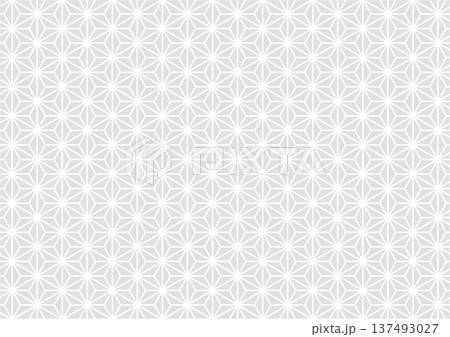 麻の葉模様のシンプルなパターン 137493027