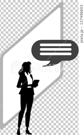 打合せをするビジネスウーマンのイラスト 打合せをするビジネスウーマンのイラスト 137496603