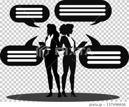 Illustration of a businesswoman having a meeting Illustration of a businesswoman having a meeting 137496606