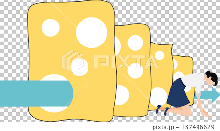 スイスチーズモデルのグラフィック素材イラスト 137496629