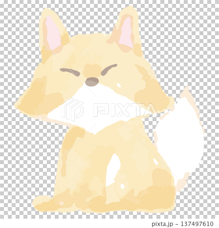 November watercolor illustration series for kindergartens and nursery schools | Fox November watercolor illustration series for kindergartens and nursery schools | Fox 137497610