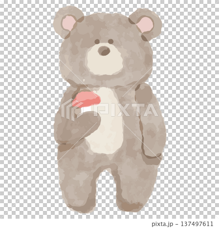 十一月幼稚園水彩插畫系列 | 小熊 137497611