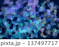 Abstract blue mosaic of geometric shapes with cool tones and subtle purple accents 137497717