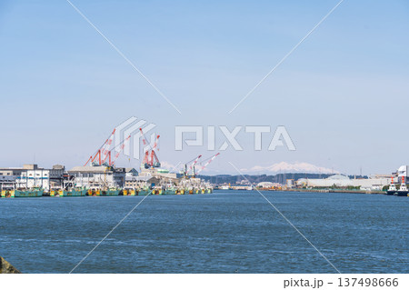 「青森県」港町 八戸港の風景 八戸市 「青森県」港町 八戸港の風景 八戸市 137498666