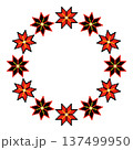 Ukrainian Pixel Alatyr Star Round Circle Ornament 137499950