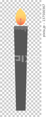 Illustration of a burning black candle - Mysterious Halloween and horror image candles Illustration of a burning black candle - Mysterious Halloween and horror image candles 137500367
