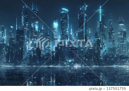 幻想的な赤に輝く世界の抽象的背景 137501750