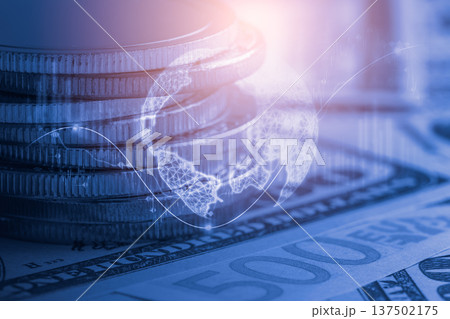 Stock market or forex trading graph and candlestick chart suitable for financial investment concept. Economy trends background for business idea and all art work design. Abstract finance background. Stock market or forex trading graph and candlestick chart suitable for financial investment concept. Economy trends background for business idea and all art work design. Abstract finance background. 137502175