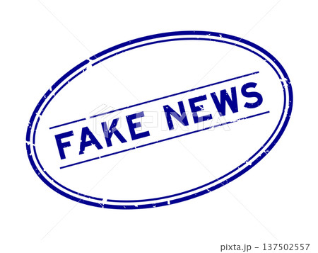 Grunge blue fake news word oval rubber seal stamp on white background Grunge blue fake news word oval rubber seal stamp on white background 137502557