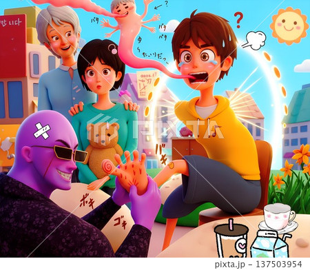 【激痛足ツボ地獄②】健康ランドでハズレくじを引いた少年の末路/Blender練習作品 137503954