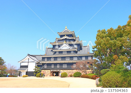 岡山県岡山市、岡山城の風景 137504363