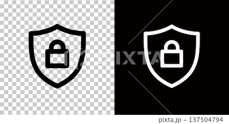 ネットワークセキュリティの盾アイコン,ウイルス対策ソフトのロゴ 137504794