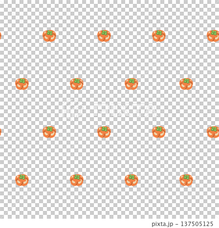 Seamless pattern of persimmon nerikiri arranged in a bean-dyed style 137505125