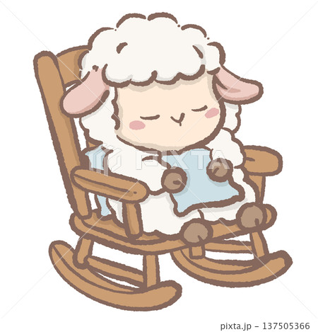Kawaii lamb rocking chair cozy cottagecore sheep relaxing illustration cute farm animal nursery art cozy home aesthetic clipart for stickers planners and baby decor Kawaii lamb rocking chair cozy cottagecore sheep relaxing illustration cute farm animal nursery art cozy home aesthetic clipart for stickers planners and baby decor 137505366