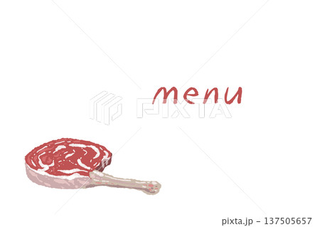 トマホークステーキのメニューテンプレート 137505657
