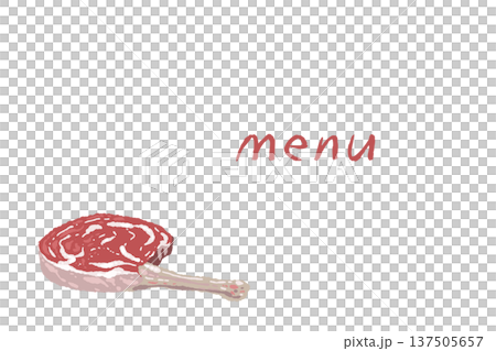 トマホークステーキのメニューテンプレート 137505657