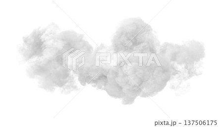 3d White fluffy cloud or smoke isolated 137506175
