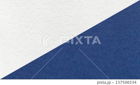 White paper texture two color background with dark blue diagonal split and copy space for template, banner, presentation 137506534