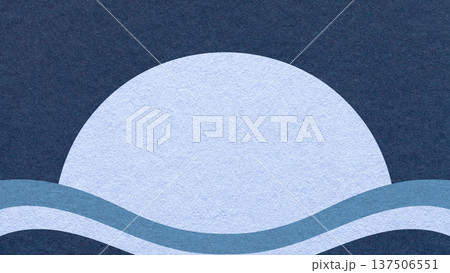Navy textured paper background with light blue semicircle for copy space and slate blue waves for banner, presentation Navy textured paper background with light blue semicircle for copy space and slate blue waves for banner, presentation 137506551