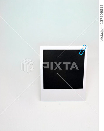 Blank photo frame with clip on white background, copy space Blank photo frame with clip on white background, copy space 137506815