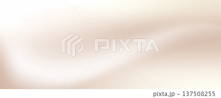 Cream gradient with a plain soft wave for minimalist poster and fashion stationery. Dreamy pearl light in a warm backdrop. Smooth and plain neutral tones as a vector surface for beauty design 137508255