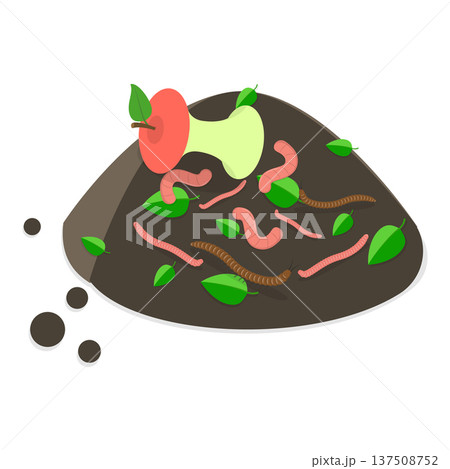 3D Isometric Flat Vector Illustration of Organic Disposal, Recycling Food Waste And Kitchen Scraps In Compost Collection Program. Item 4 3D Isometric Flat Vector Illustration of Organic Disposal, Recycling Food Waste And Kitchen Scraps In Compost Collection Program. Item 4 137508752