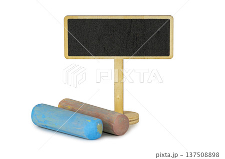 Vibrantly Colored Chalk and Unique Chalkboard Sign Ideal for Creative Teaching and Fun Learning Environments Vibrantly Colored Chalk and Unique Chalkboard Sign Ideal for Creative Teaching and Fun Learning Environments 137508898