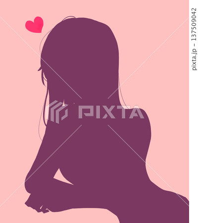 大人っぽい女性 恋 シルエット 大人っぽい女性 恋 シルエット 137509042