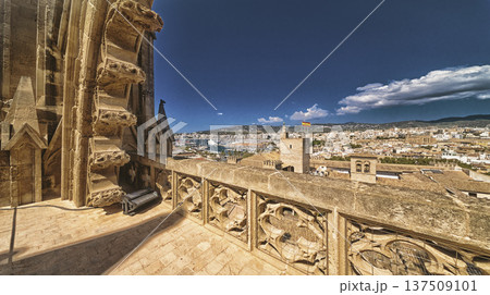 Panoramic View from Cathedral of Palma, Spain 137509101