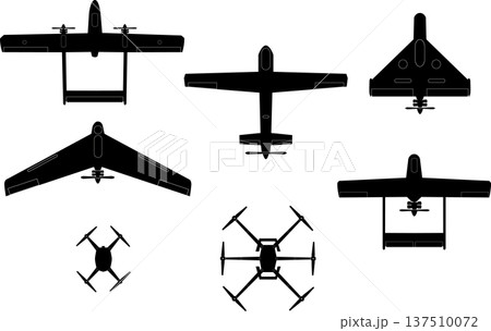 Vector image drone & UAV Vector image drone & UAV 137510072