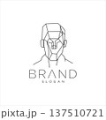 Geometric Human Head Logo Design	 137510721