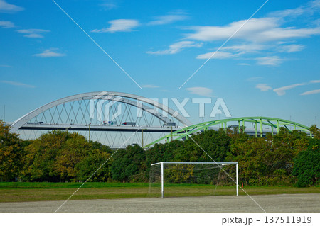 五色桜大橋と江北橋　河北ジャンクション 137511919