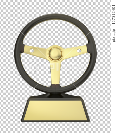 Gold steering wheel trophy 137512401