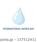 International water day blue drop illustration 137512411