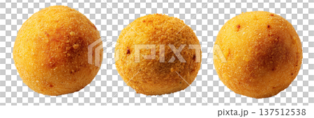 Brazil Acaraj fried pea ball isolated on white transparent background, concept of South American Cuisine 137512538